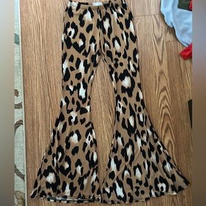 Women’s Cheetah Bellbottom Pants